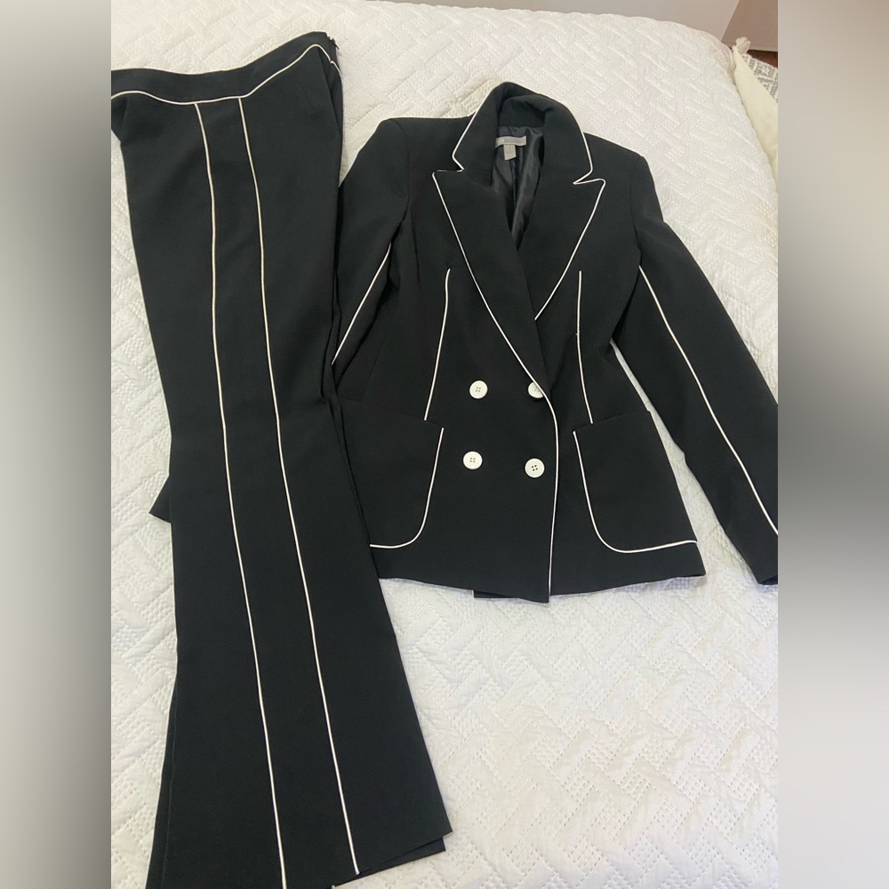 Black with white stripe suit both pcs $30